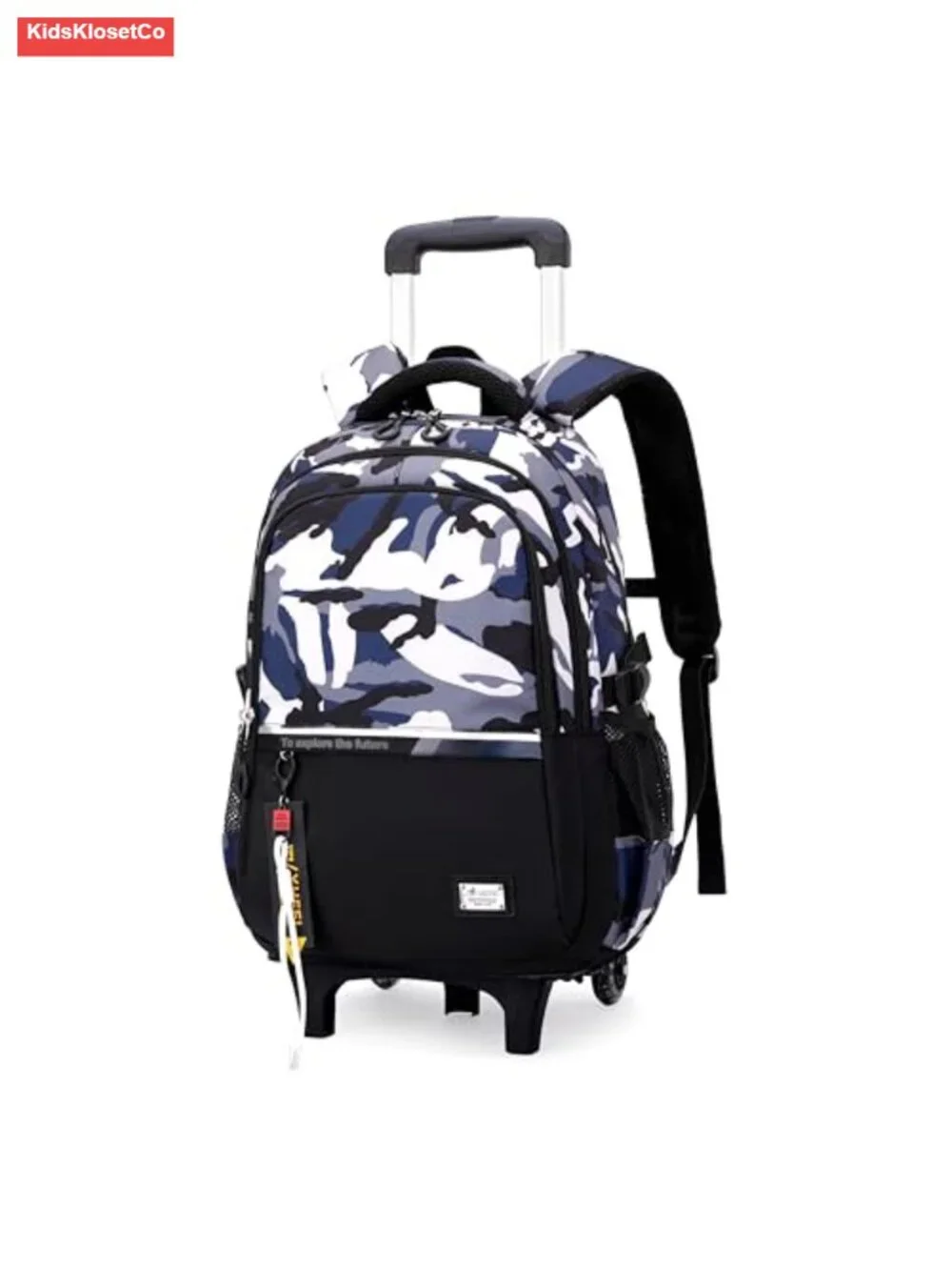 Boys Rolling Backpack with Wheels, Nylon, 18 inch, 32.6 Liters, School Bag